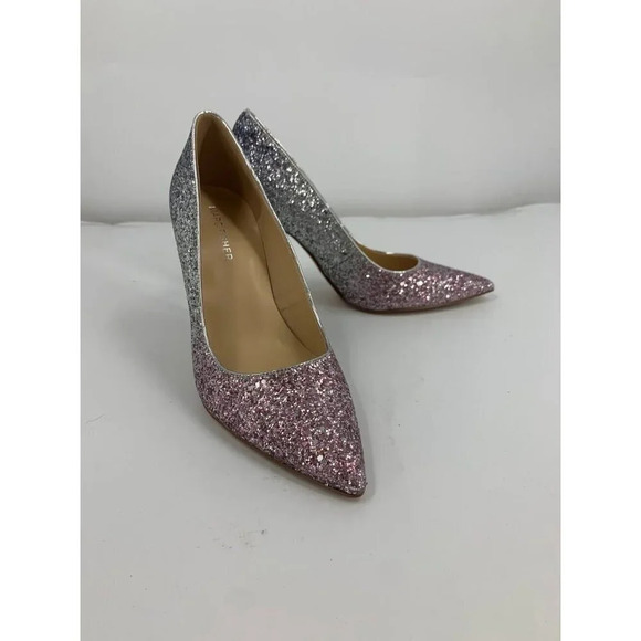 Marc Fisher Women's Garicky Pink Silver‎ Ombre Glitter Pointed Toe Pump Size 8M - Picture 1 of 16